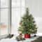 2ft. Pre-Lit Artificial Christmas Tree in Red Base, Warm White LED Lights
